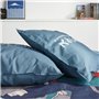 Parure de lit - TODAY - JAVA - 2 personnes - 240x220 cm - Coton - Imprimé Japan - Bleu