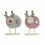 Décorations de Noël DKD Home Decor Polyester Bois (2 pcs) (10 x 4 x 16 cm)