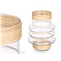 Bougeoir GiftDecor SG-29857 Transparent Naturel verre Rotin 18 x 24 x 18 cm (6 Unités)