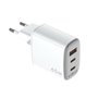 Chargeur mural Celly UPTC1USB2USBC65 Blanc