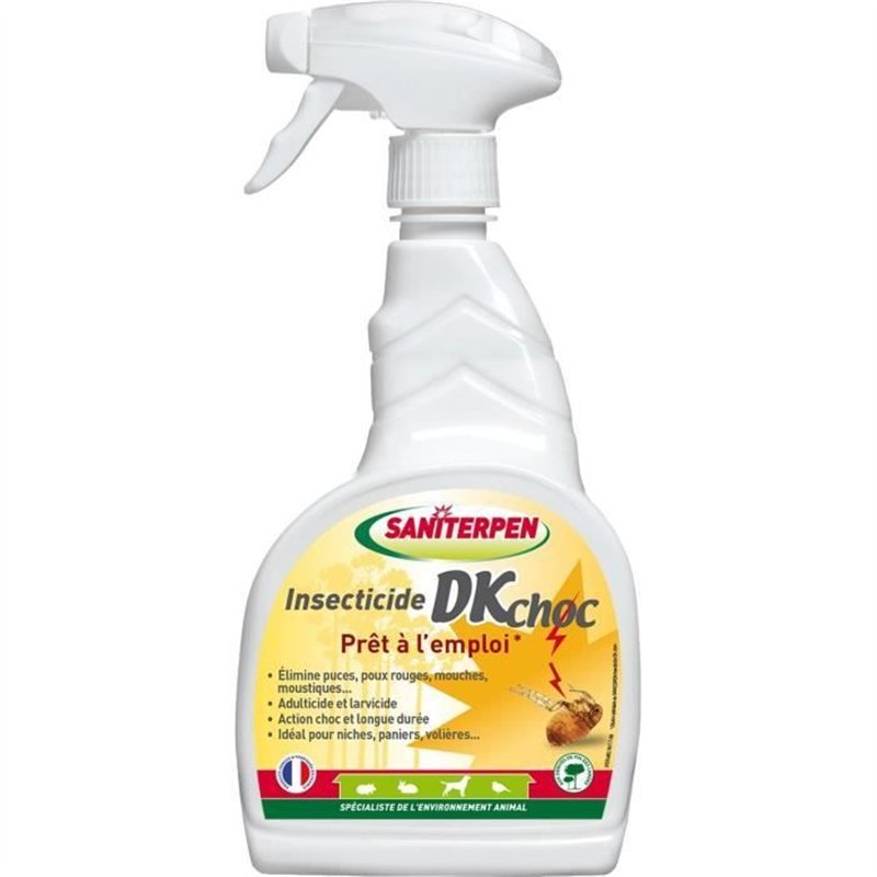Insecticide - SANITERPEN DK CHOC - 750 ml - Élimine insectes, action longue durée, parfum Pin des Landes
