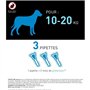 FRONTLINE 3 Pipettes antiparasitaires SPOT ON Chien - 10 a 20 kg - Puces, tiques, poux