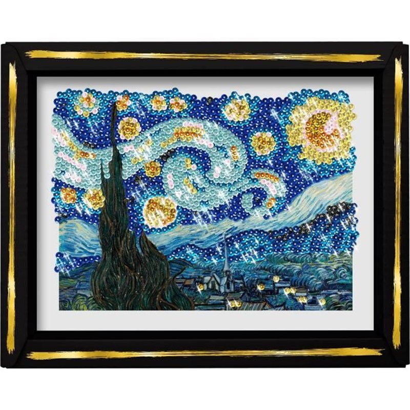 Image secondaire de Kit loisir créatif - LANSAY - Collection Sequins - La nuit étoilée - Van Gogh - Des 14 ans