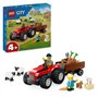 LEGO City 60461 Tracteur agricole rouge avec remorque et moutons - Jeu pour enfants 4 ans