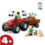 LEGO City 60461 Tracteur agricole rouge avec remorque et moutons - Jeu pour enfants 4 ans