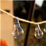 Guirlande lumineuse extérieur - LUMISKY - FANTASY CORD - 7.70 m - 10 ampoules filament transparentes - LED blanc chaud