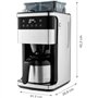 Cafetiere Filtre Digitale Isotherme avec Broyeur - MEDION - 1000W - 1,0L - Silver