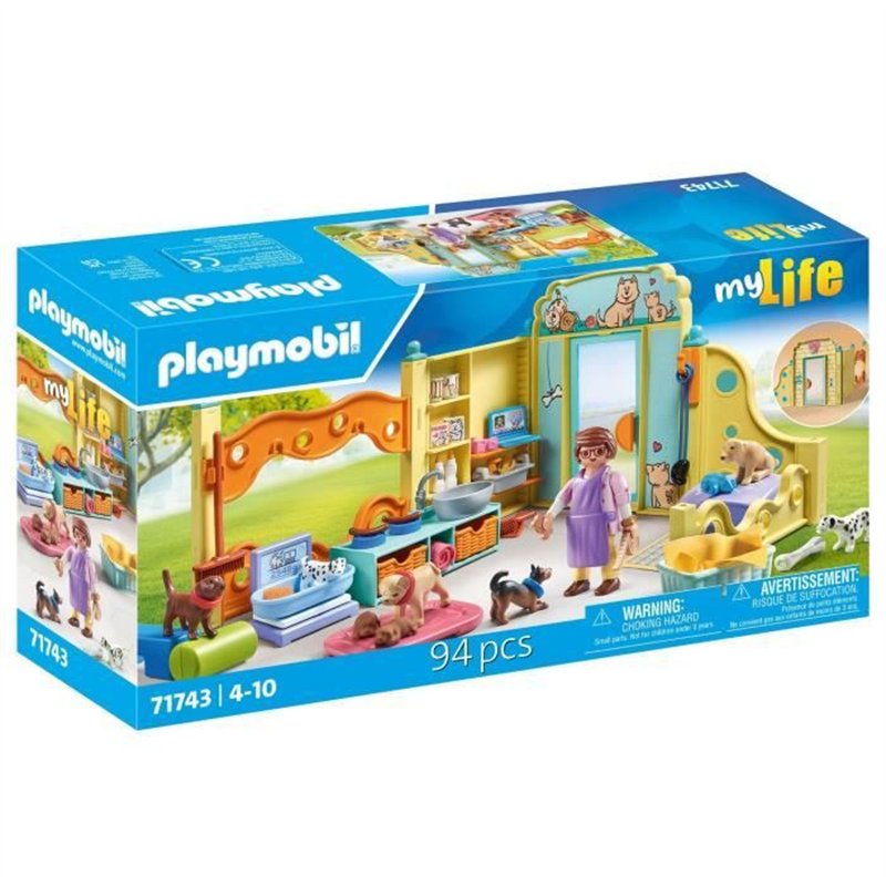 PLAYMOBIL 71743 Centre de soin : 8 chiens et soigneur