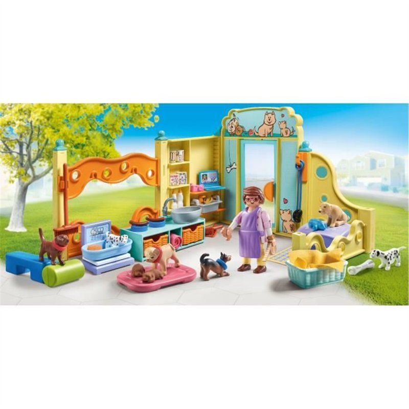 Image secondaire de PLAYMOBIL 71743 Centre de soin : 8 chiens et soigneur