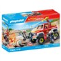 PLAYMOBIL 71824 Véhicule de pompiers avec bidon enflammé
