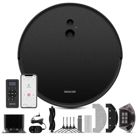 Aspirateur Robot Laveur - SENCOR - SRV 6450BK - 3000 Pa - 140 min - 60 dB - Noir