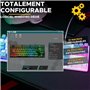 Clavier Gamer - The G-Lab - KEYZ CAESIUM - RGB - Blanc & gris - TKL
