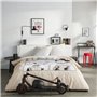 Parure de lit - TODAY - JAVA - 2 personnes - 240x220 cm - Coton - Imprimé Manga - Beige