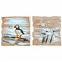 Cadre DKD Home Decor Oiseaux méditerranéen (45 x 2,7 x 45 cm) (2 Unités)