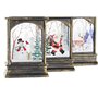 Décoration lumineuse DKD Home Decor Noël Noir Doré (7 x 4 x 13,5 cm) (3 Unités)