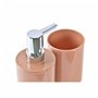 Ensemble de Bain DKD Home Decor Naturel Gris Orange Corail Aluminium Bambou PS Moderne (9 x 7 x 16 cm) (2 Unités) (7 x 7 x 16 cm
