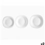Service de Vaisselle Vivalto F-LFP95-85-90 Blanc Verre opalin (2 Unités)