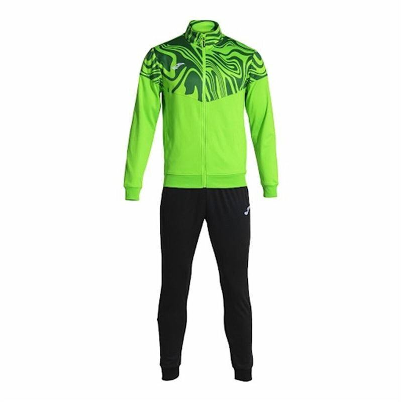 Survêtement pour Adultes Joma Sport Lion II Noir Vert Homme 2 Pièces