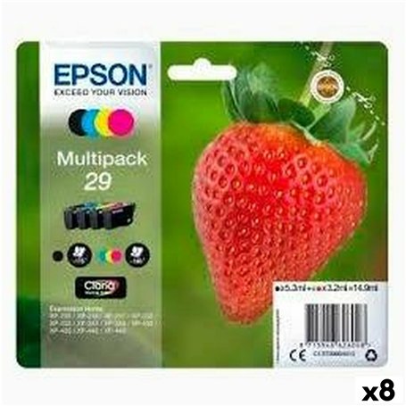 Cartouche d'encre originale Epson XP 235 332 335 432 435 Noir/Cyan/Magenta/Jaune 4 Pièces (8 Unités)