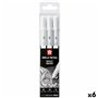 Ensemble de Stylos Talens GELLY  Blanc (6 Unités)