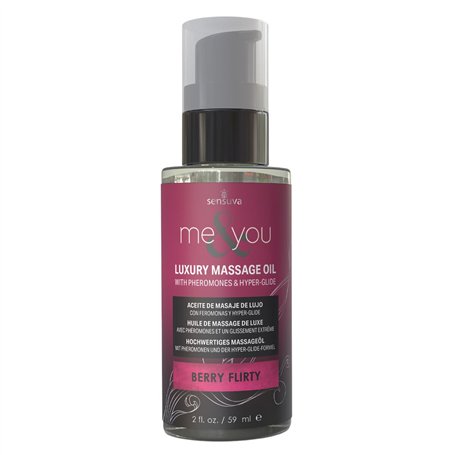 Huile de massage érotique Sensuva Framboise 59 ml