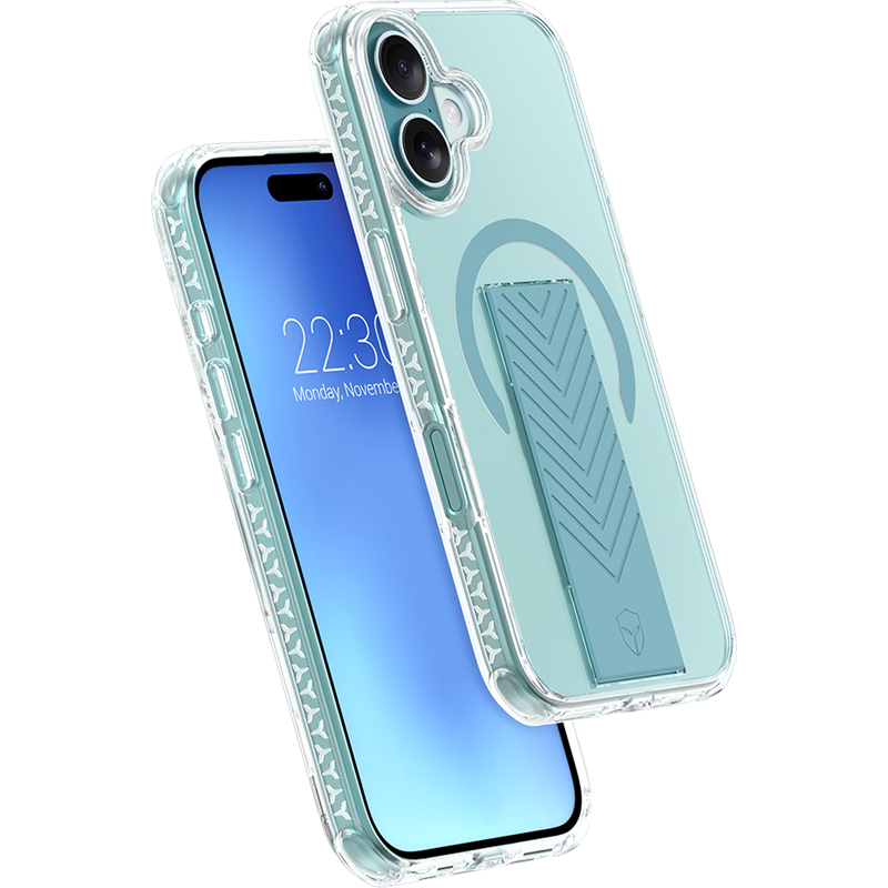 Coque renforcée MagSafe iPhone 16 AIR Grip 3m Verte + Garantie à vie Force Case