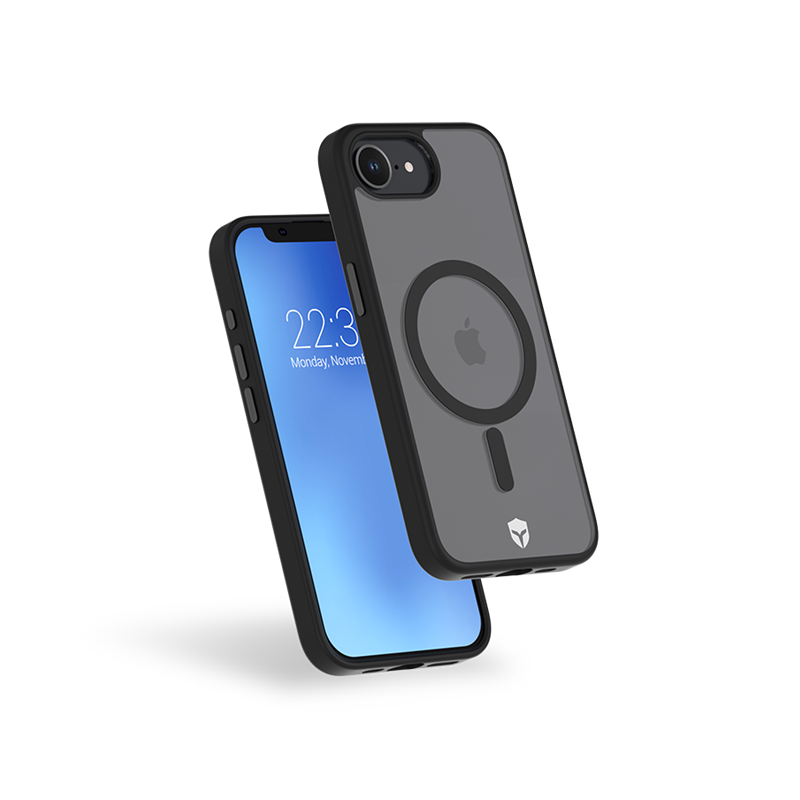 Coque renforcée MagSafe iPhone 16e AIR Frost 3m Noire + Garantie à vie Force Case