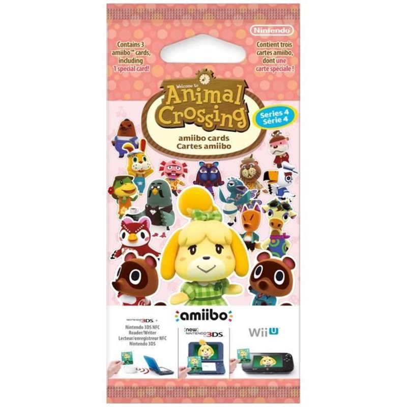 Cartes Amiibo - Animal Crossing Série 4 Contient 3 cartes dont 1 spéciale