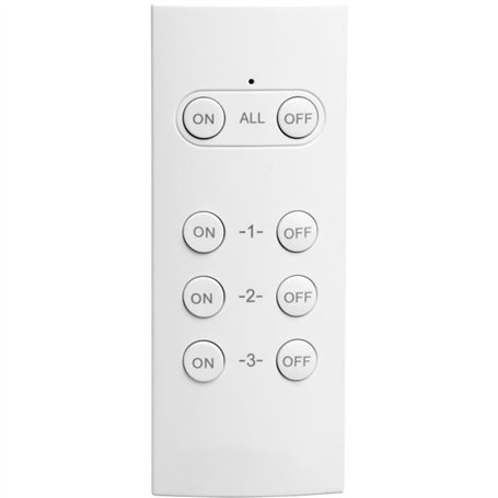 Pack de 2 prises télécommandées pour utilisation extérieure  + télécommande - GAO - 230 V - Noir