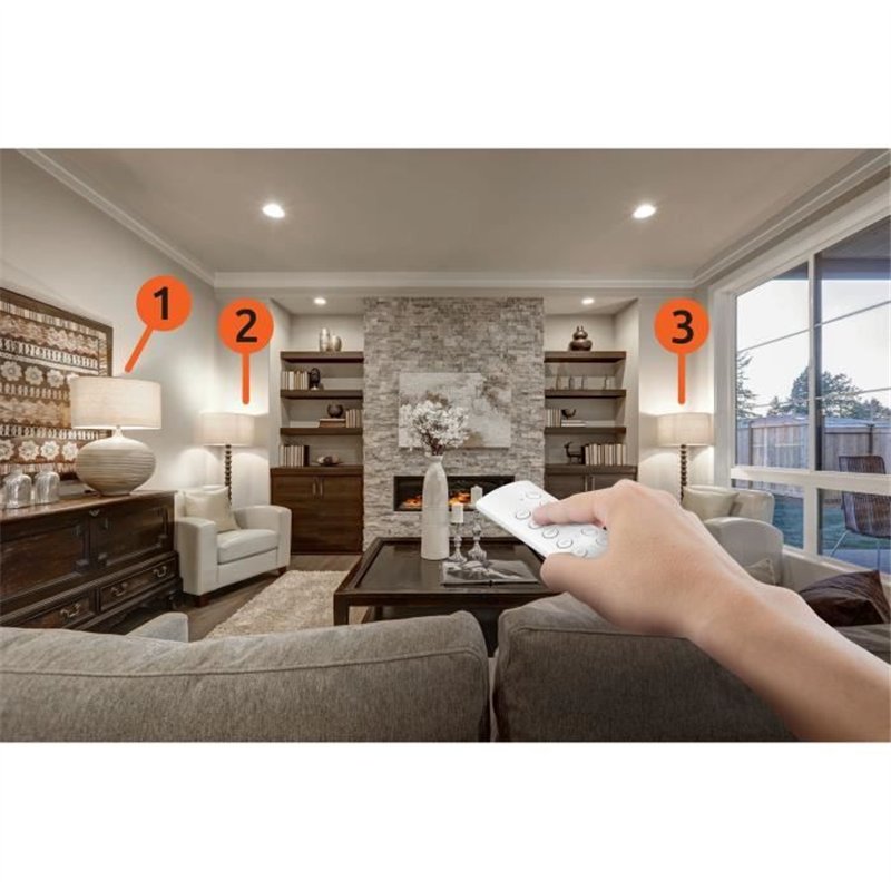 Image secondaire de Kit 3 Prises télécommandées mini + Télécommande - GAO - 230 V - Blanc