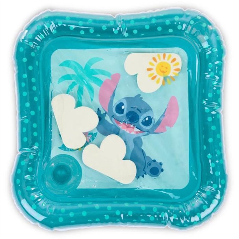 DISNEY BABY - STITCH - Tapis d'eau pour bébé, jeu sensoriel et d'éveil?, gonflable, facile a nettoyer, pliable, des la naissance