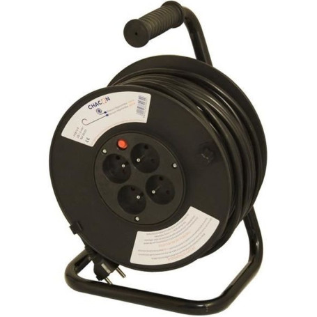 CHACON Enrouleur bricolage 40m 4 prises 16 A 3x1,5mm²
