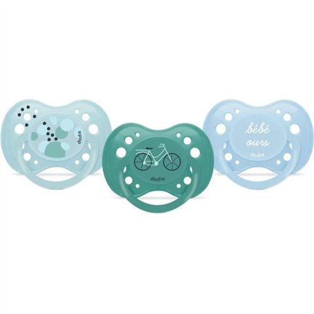 Sucettes Anatomiques DODIE - Bébé Ours - Lot de 3 - +18 mois - Résistantes et Anti-irritations