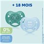 Sucettes Anatomiques DODIE - Bébé Ours - Lot de 3 - +18 mois - Résistantes et Anti-irritations