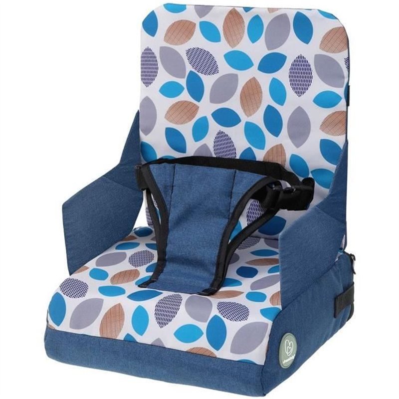 Siege d'appoint d'alimentation portable - DREAMBABY - Grab N Go - Feuilles - Bleu