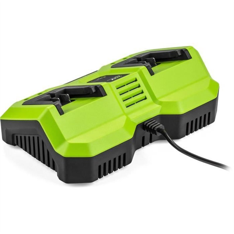 Image secondaire de Chargeur double - FIELDMANN - Pour batteries 20V - Charge 2Ah en 60 min - Compatible 2Ah, 4Ah