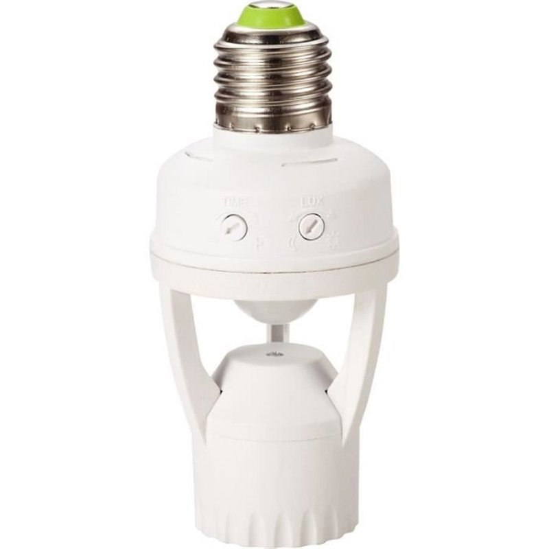 Douille E27 - GAO - Détecteur - 360°, durée ajustable, compatible LED/CFL