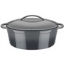 Cocotte fonte massive - GSW - GREY SHADOW - 33 x 25 cm - Ovale - Induction - Gris