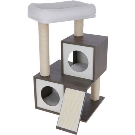 KERBL - Arbre a chat FLAIR - 48x44x86cm - Blanc/gris - Sisal