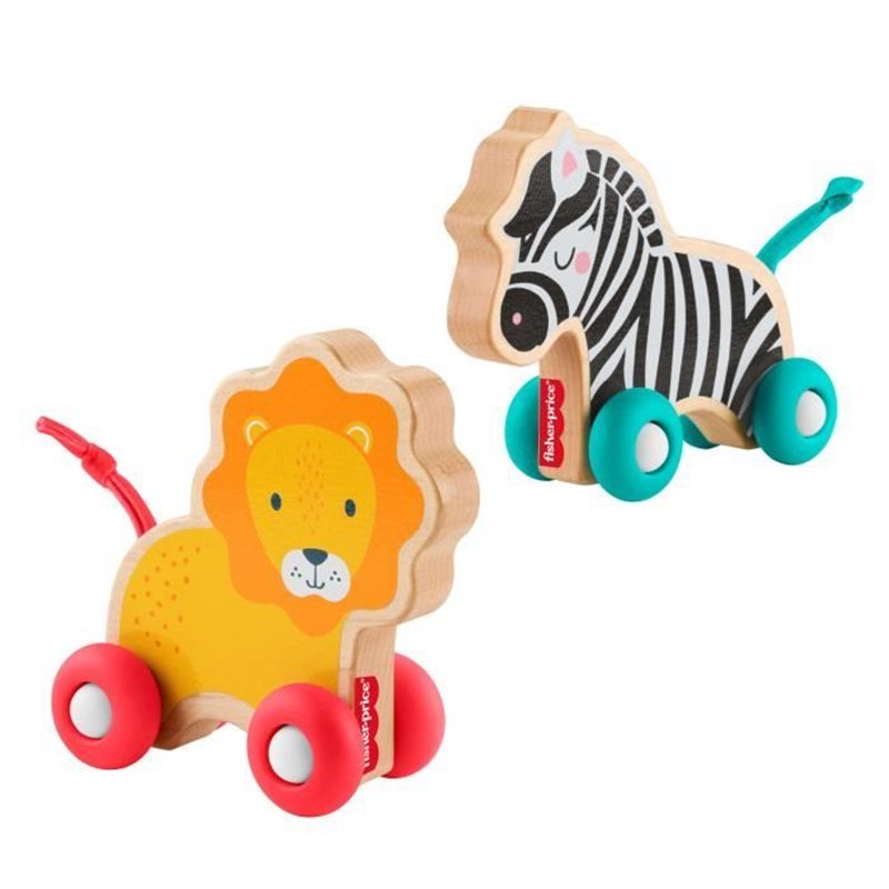 Image secondaire de FISHER-PRICE Animaux a pousser en bois os - JFN19