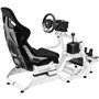Support Simracing & Flightsim - OPLITE - Pour cockpit GTR S8 Full Force - Blanc - Compatible frein a main, boîte de vitesse, joy