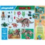 PLAYMOBIL 71821 Tricératops avec bébé et explorateur, Dinos, 29 pieces, Des 4 ans