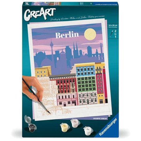 CreArt 24x30 cm Berlin, Adulte, Peinture par numéros, 25521, Ravensburger