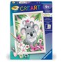 CreArt Kids 18x24cm Maman koala et son bébé, Kit de peinture par numéros Numéro d'Art, Des 9 ans, 25833, Ravensburger