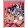 CreArt Kids 18x24cm Chaton et son nounours, Kit de peinture par numéros Numéro d'Art, Des 9 ans, 25838, Ravensburger