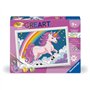 CreArt Kids 18x24cm Licorne Néon, Kit de peinture par numéros Numéro d'Art, Des 7 ans, 25904, Ravensburger