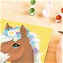 CreArt Kids 18x24cm Cheval fleuri, Kit de peinture par numéros Numéro d'Art, Des 7 ans, 25906, Ravensburger