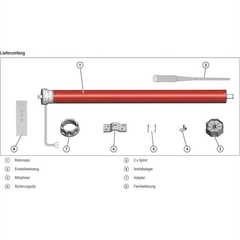 Image secondaire de Moteur volet roulant radio + télécommande RM30MMB - SUPERROLLO - SR20935 - Diamètre 60 mm - 30 Nm - Poids max tablier 66 kg