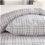 Parure de lit - TODAY Crazy - Imprimé Carreaux - 2 personnes - 220 x 240 cm - Blanc