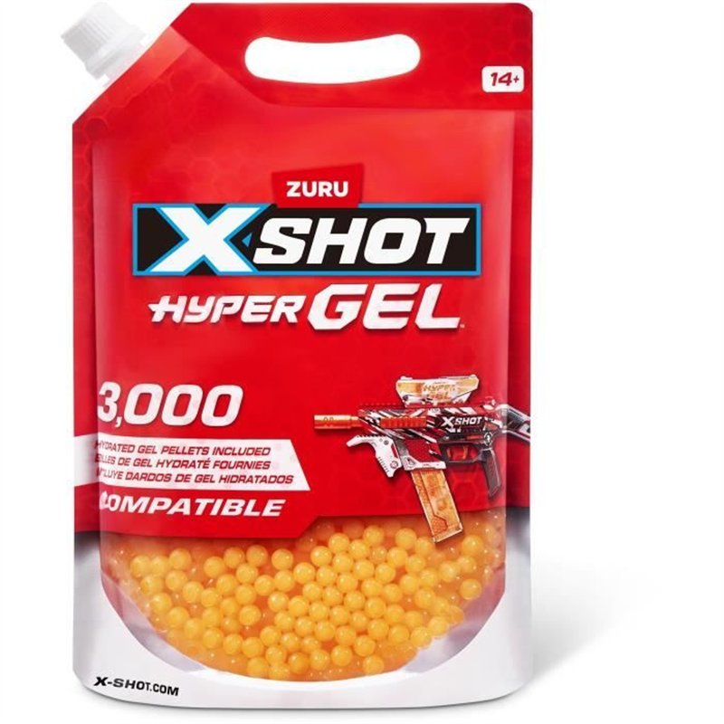 Recharge Hyper Gel - ZURU - X-SHOT Gellet Refill - 3000 pastilles pretes a l'emploi